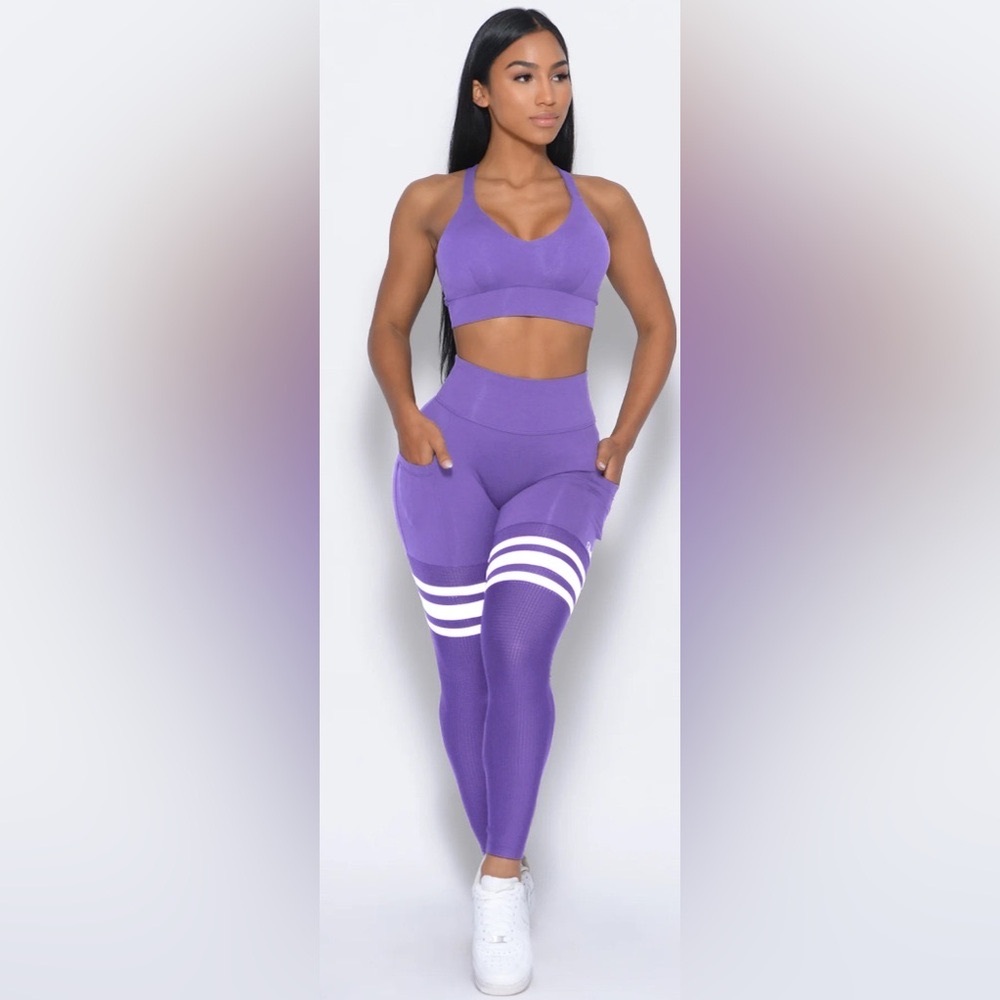 Bombshell Sportswear Perform Thigh Highs in Royal Purple